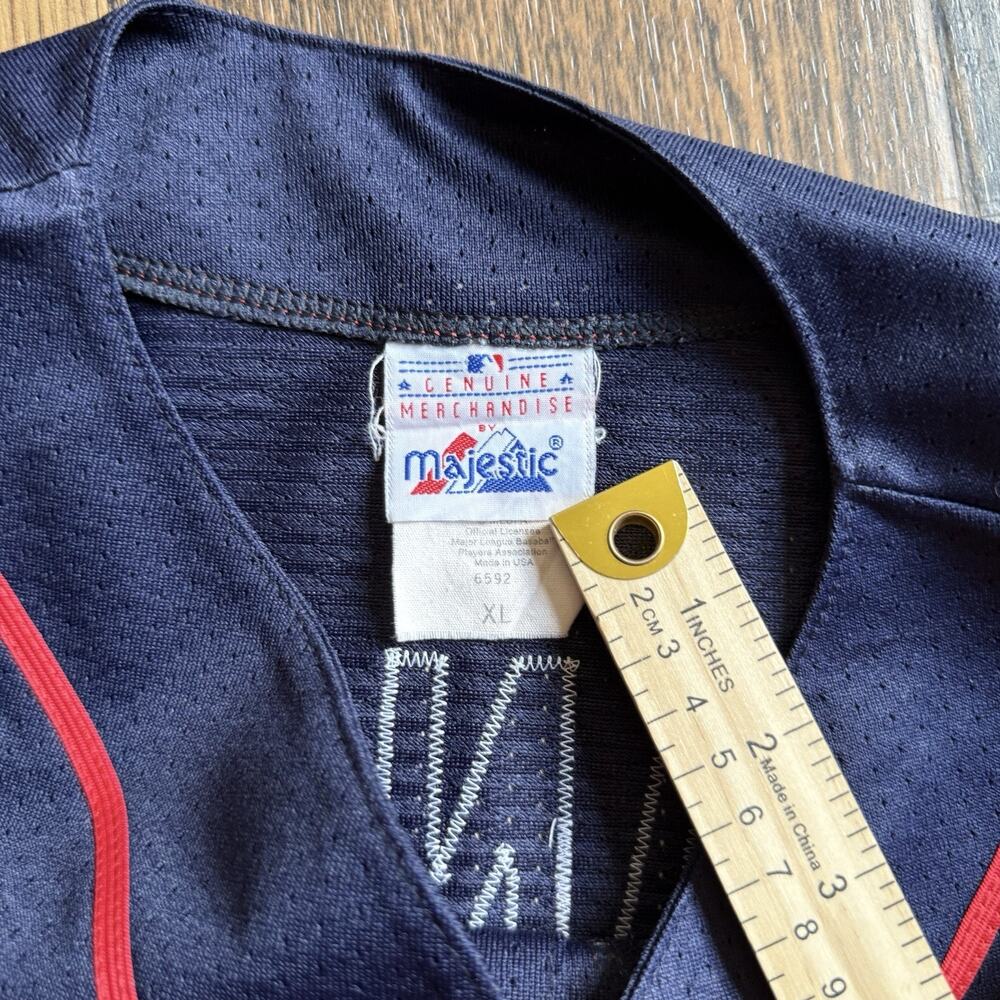 Vintage Minnesota Twins Jacque Jones #11 Majestic Jersey Men's XL Navy Blue - Picture 3 of 9